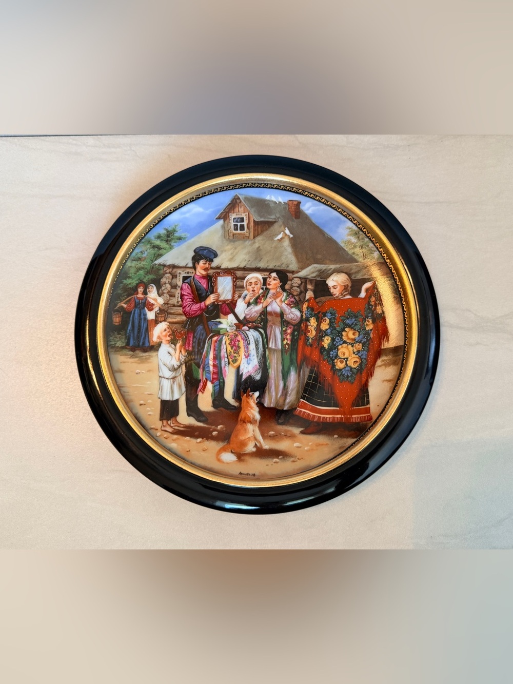 "The Country Peddler" Russian Collectible Plate Bradford Exchange NIB
